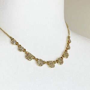 DKNY Gold-tone Pave Geometric Collar Necklace